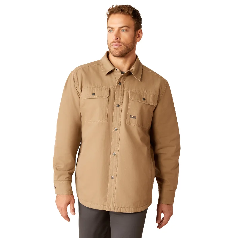 Ariat Men's Rebar Canvas Khaki Shirt Jacket 10052426