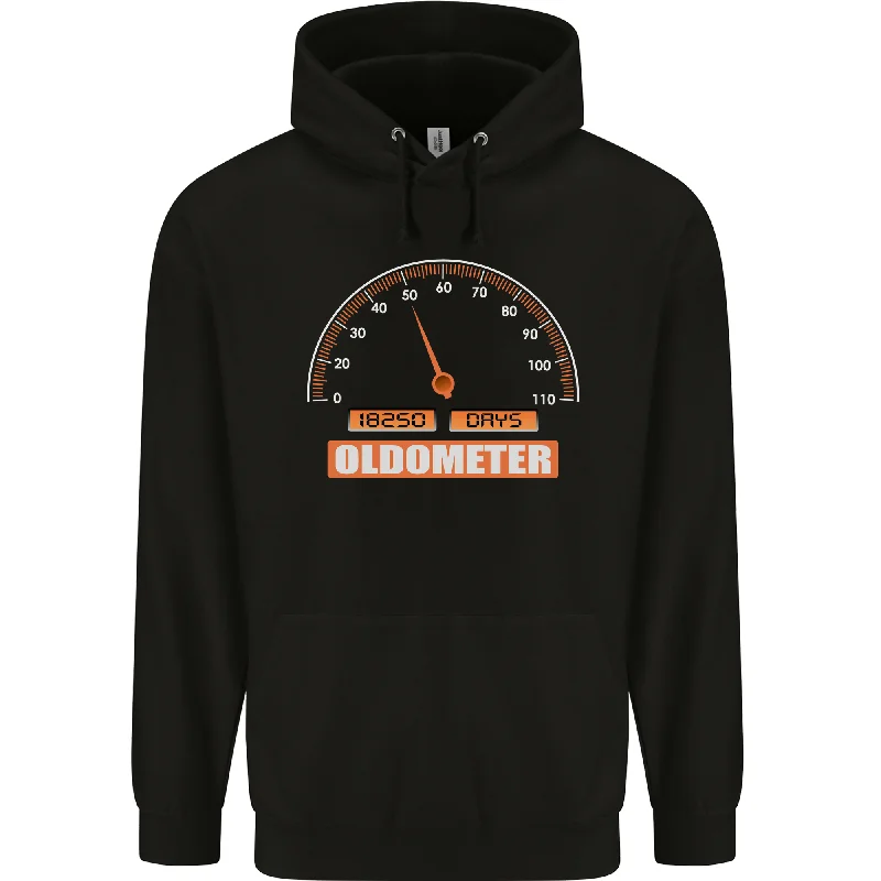 50th Birthday 50 Year Old Ageometer Funny Mens 80% Cotton Hoodie