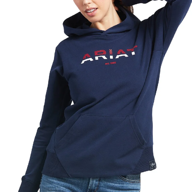 Ariat® Ladies 3D Logo 2.0 Navy Hoodie 10039222