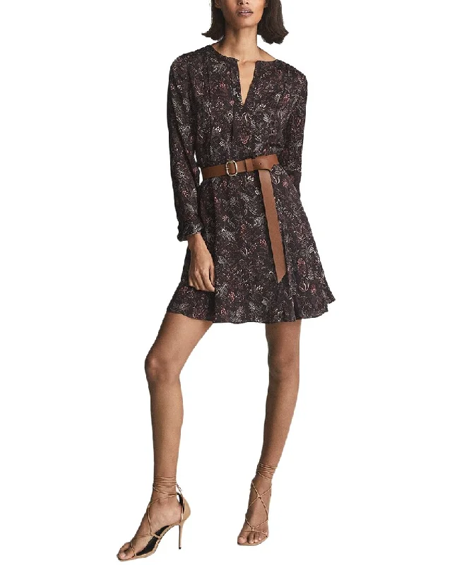 Reiss Billie Floral Printed Mini Dress