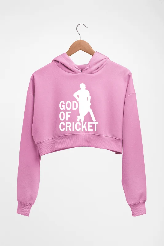 Sachin Tendulkar God Crop HOODIE FOR WOMEN