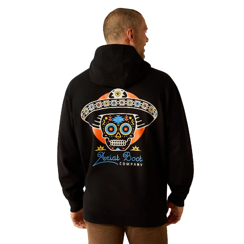 Ariat Mens Sugar Skull Black Hoodie 10052006