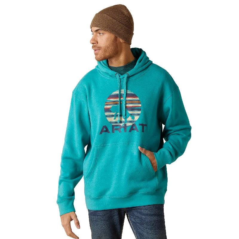 Ariat Men's In Motion Tile Blue Graphic Hoodie 10046628