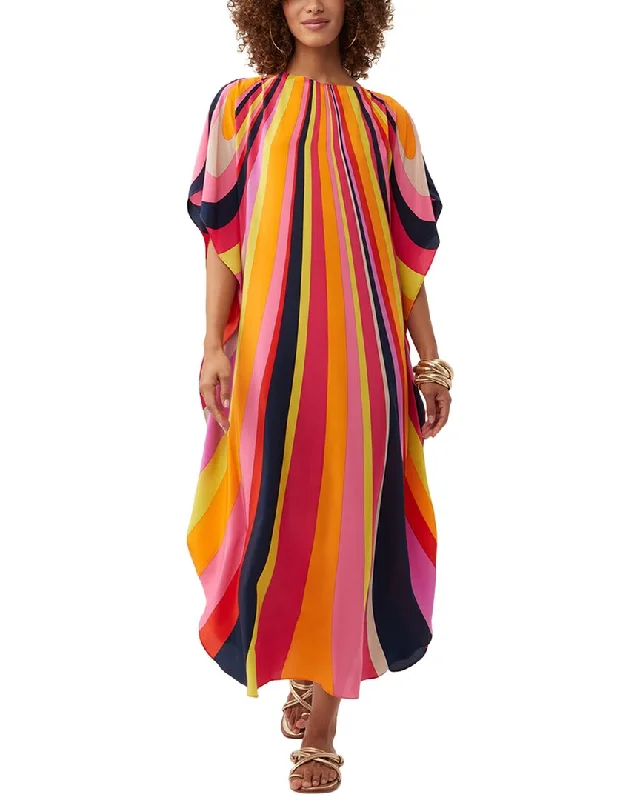 Trina Turk Jalani Silk Maxi Caftan Dress