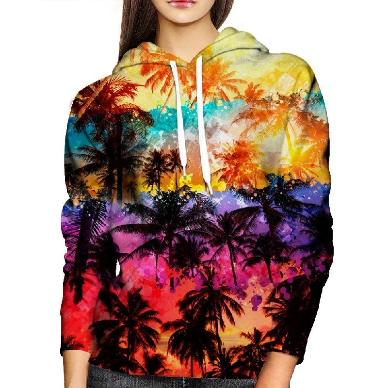 Florida Palm Trees Womens Hoodie