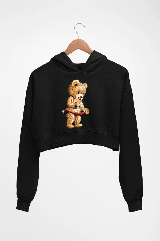 Domrebel Bear Crop HOODIE FOR WOMEN