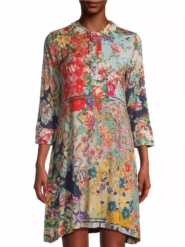 Otti Polo Tunic Dress In Multi