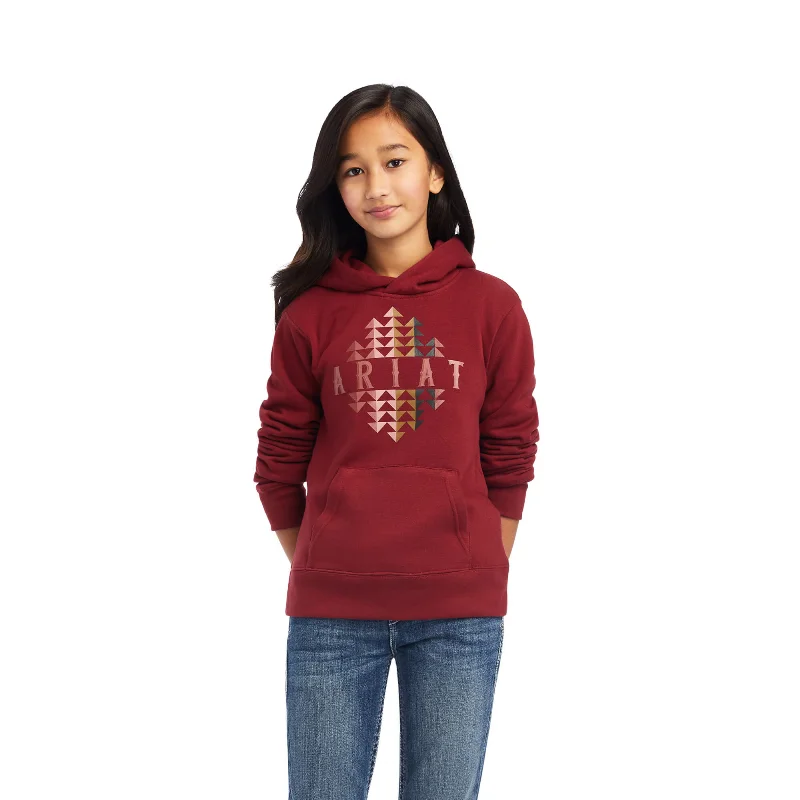 Ariat® Girl's R.E.A.L™ Beartooth Rouge Red Hoodie 10041654