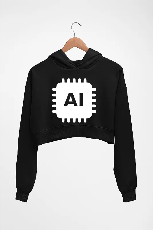 Artificial intelligence (AI) Crop HOODIE FOR WOMEN