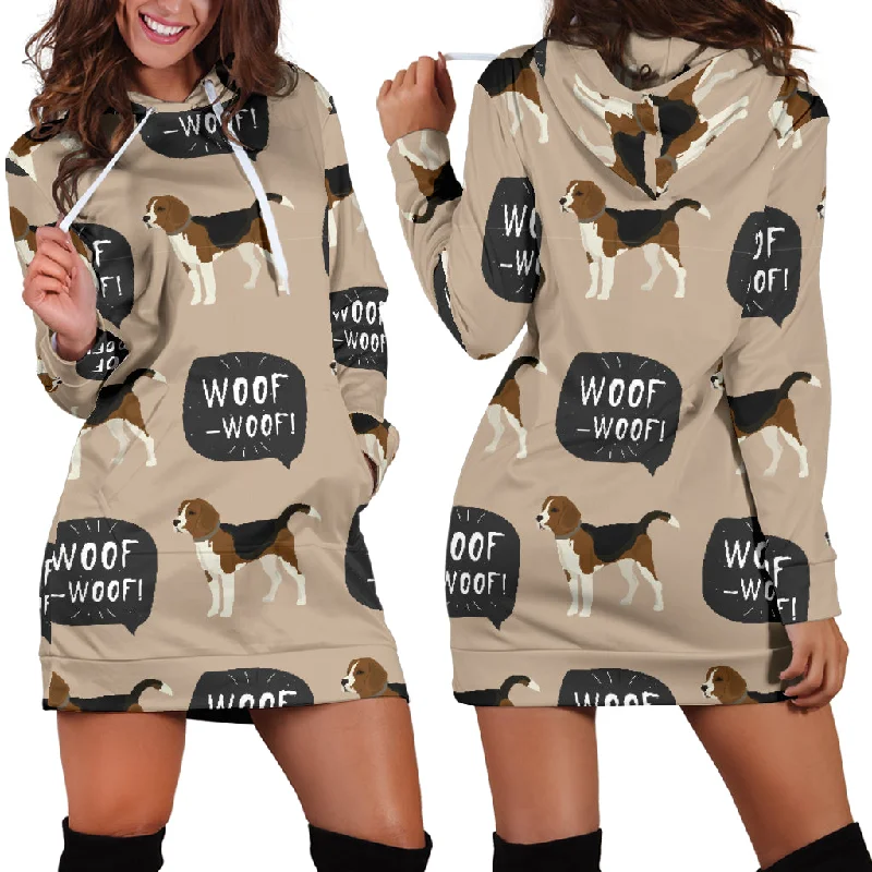 Beagle Pattern Women'S Hoodie Dress